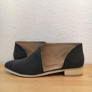 black/grey cut out booties